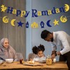 Ramadan Blue-Gold Party-Decorations Wall-Window Banners - 2pcs Islamic Bakra Eid