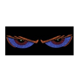 MOXRUQ 2 PCS Devil Eyes Lights for Cars, Flexible LED Display Car Devil Eyes Light, USB Plug & Play Windshield Eyes Animated Led with 11 Stytle Lighting, Big Eye Lights for Cars SUVs Trucks (Blue)