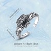 CELESTIA Vintage Lion Ring Pentagram Witch Knot Rings Adjustable Women's