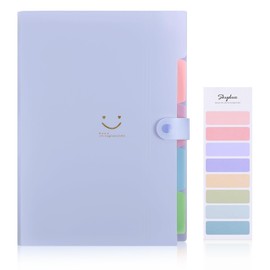 SKYDUE Document Organiser,Cute Folders for Paperwork A4,Paperwork File Organiser with 5 Pockets, Expanding File Folder File Organiser for Home Office Businesses(Purple)