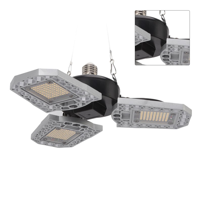 LED Grow Light 297 LEDs Folding Three Leaves Indoor Plant
