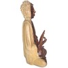 Brave Wings Hand Carved Wooden Decoration ~ Meditating Man 10.5cm