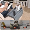 YUBAMIN Bamboo Sofa Arm Tray, Anti-Dropping Couch Arm Tray, Foldable