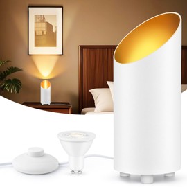 GeyouLux LED Uplight Spot Floor Spotlight IP44 Waterproof 6 W 600 LM Aluminium Floor Lamp Indoor Living Room Floor Light with Foot Switch for Indirect Lighting Includes GU10 Lamp 2700 K Warm White