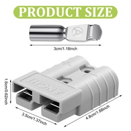 8 Pcs 50 Amp Batteries Quick Connector with 10/12 Awg 10-12 Gauge Battery Quick Connector Wire Harness Plug Kit Cables Connect Disconnect Plug for Motor Recovery Winch Trailer Towing Systems