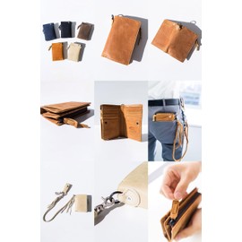 Corvo CO-8JF-9979 Men's Bi-fold Wallet, L-Shaped Zipper, Genuine Leather, green (dark green)