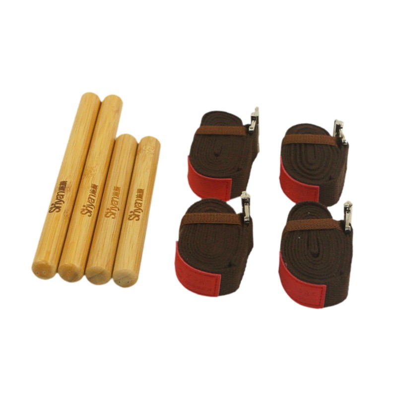Milageto Solid Massage Stick Set,Bamboo Massage Roller Sticks for Relax