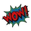 WOW Speech Bubble Saying Sew-On Iron-On Patch Iron-On Patch Iron-On