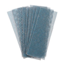 sourcing map 10pcs Mesh Sanding Sheets 80 Grits 2.8" x 7.8" Ceramic Abrasive Wet Dry Sandpaper Dust-Free Hook and Loop Abrasive Pads for Car Woodworking Metal Polishing & Grinding