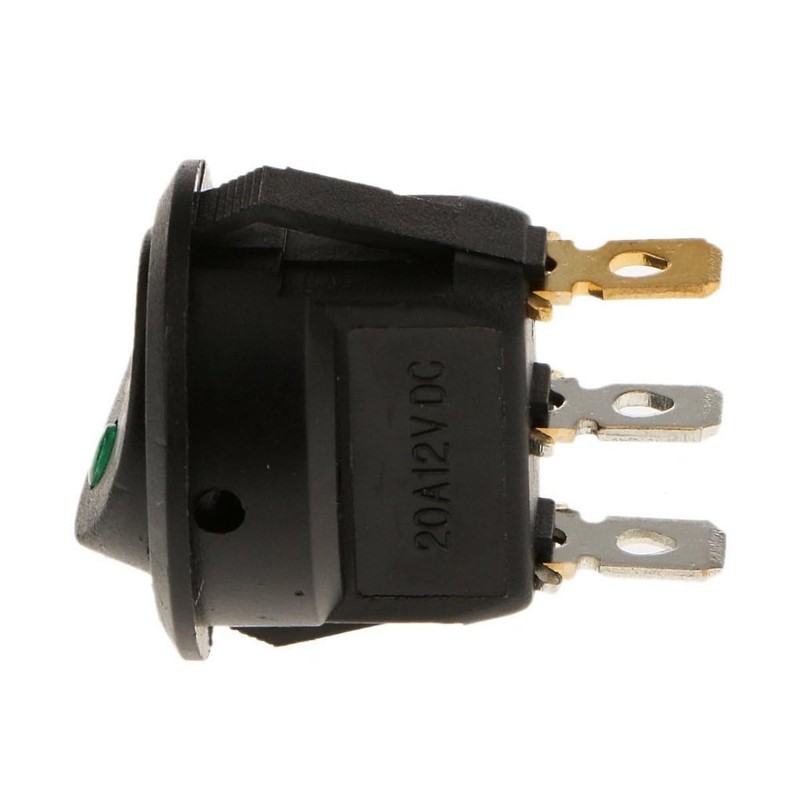 Dolphin Automotive Illuminated LED Round 3 Pin P Rocker ON/OFF