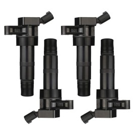 LQQDP Pack of 4 New Ignition Coil on Plug Pack Compatible with Santa Fe Coupe Sonata Tucson L4 Equus V8 Forte Koup Optima Rondo Sorento L4 Borrego V8 UF611