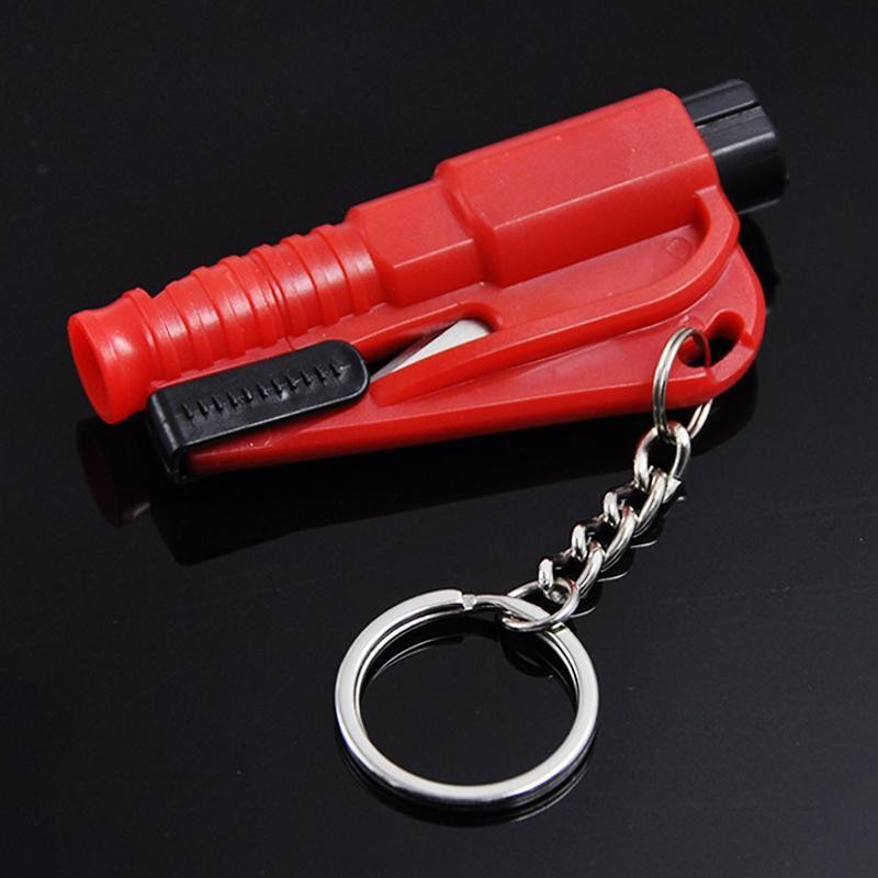 3 in 1 Car Emergency Escape Tool Keychain, Multifunctional Car