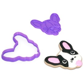 Cortadores de Galletas Perros Bulldog y Schnauzer con Sello, 2 Piezas