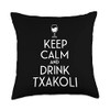 Keep Calm And Drink Txakoli Spanish Wine Lover Throw Pillow