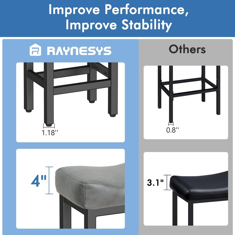 29 Inch Bar Height Bar Stools Set of 2, 29"
