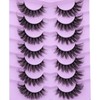 JIMIRE Mink Lashes Fluffy Cat Eye False Eyelashes Volume Wispy