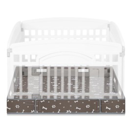 Marsui Dog Playpen Bottom Pad Fits for 36 Inch 4 Panels Pet Exercise Mat Puppy Crate Pad Reusable Washable Pet Training Pee Mat Hoop and Loop Design, Playpen Not Included (Grey)