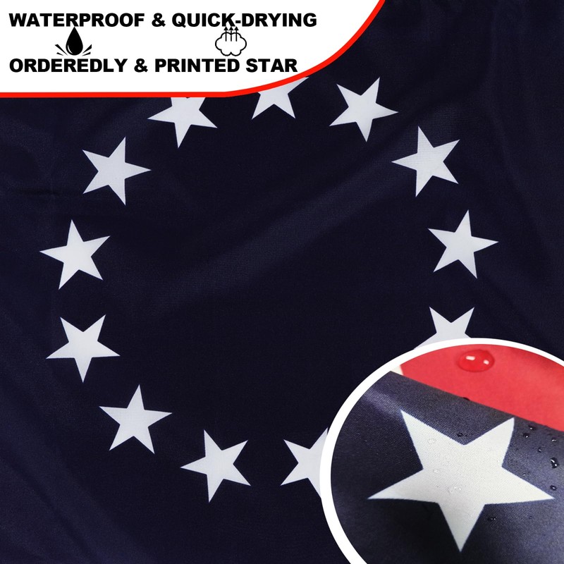 Betsy Ross Flag 3X5 Ft Outdoor 13 Star American Flags