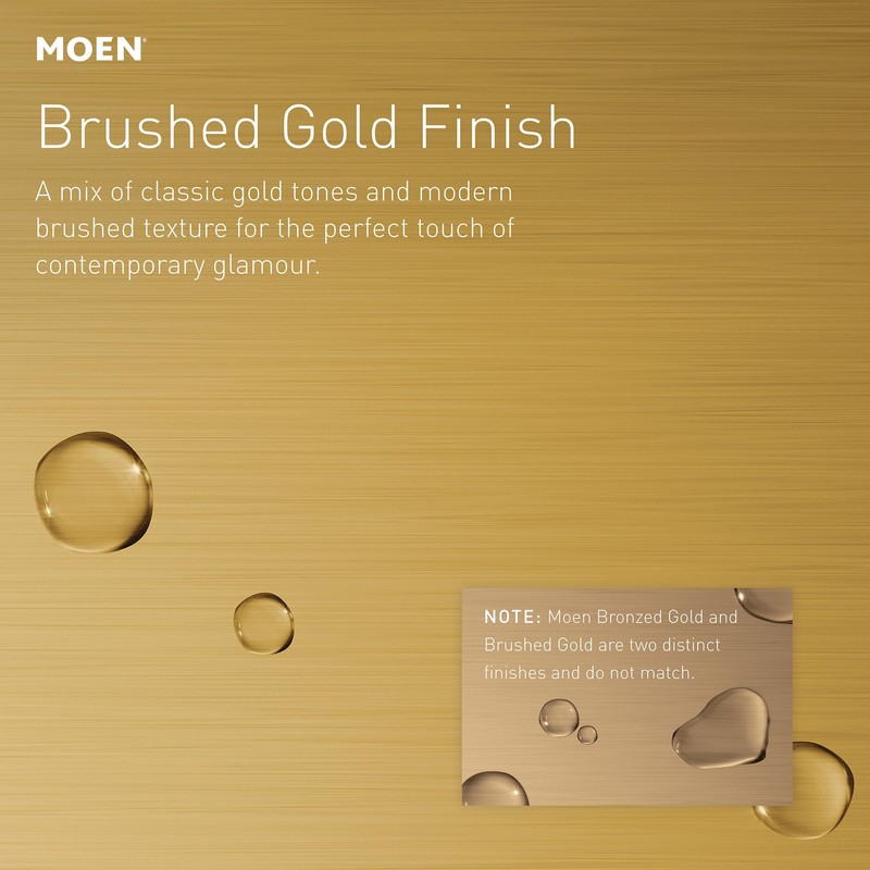 Moen 102763BG 4-Inch Screw-In Shower Strainer Drain Cover, Brushed Gold