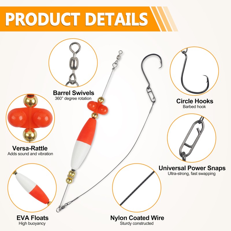 Santee Rig Catfish Float Rigs Catfishing Tackle Peg Floats with