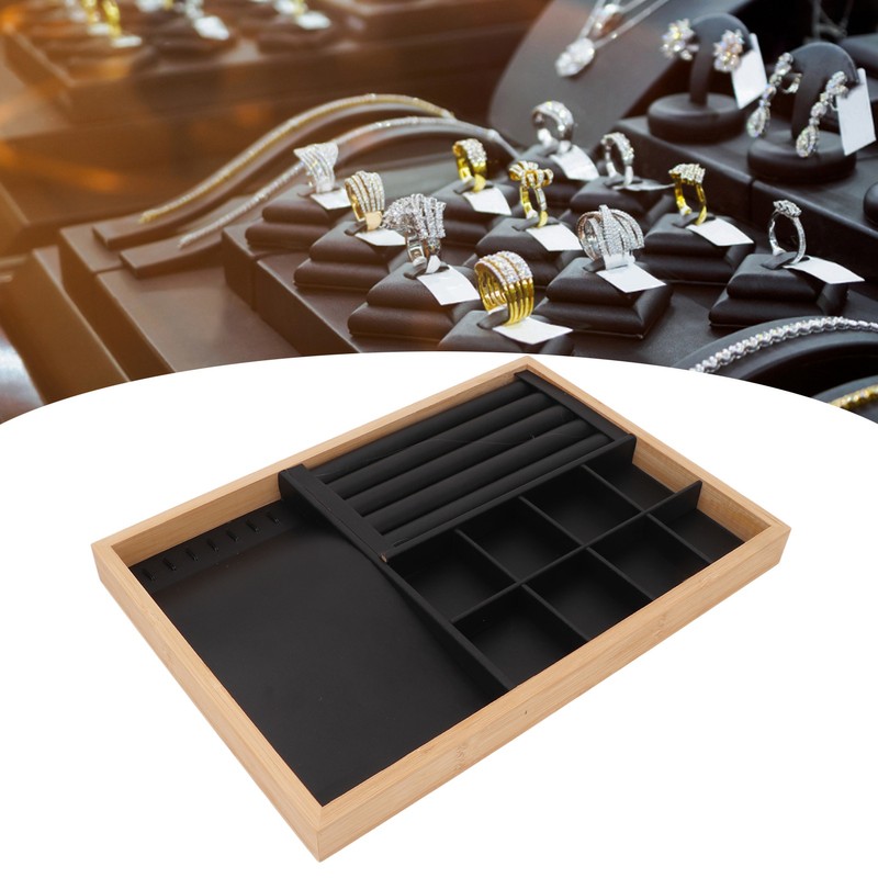 Stackable Jewelry Tray Organizer 3 Purpose Storage Cabinet Drawer Display
