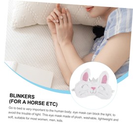 FOMIYES Cute Eye Mask 3 Pcs Plush Rabbit Eye Mask Animal Blindfold Rabbit Eye Patch Plush Eye Shade Rabbit Blindfold Plush Blindfold Blindfolds for Kids Eye Cover for Kids Facial Mask White Child Girl