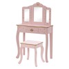 UTEX Kids Vanity Set with Mirror and Stool, Kids Make