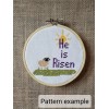 Unbranded Counted Cross Stitch He is Risen Easter Pattern