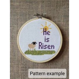 Unbranded Counted Cross Stitch He is Risen Easter Pattern