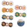 6 Pairs Daisy Waist Buttons for Tighten Pants, Jeans Tighten