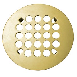 Westbrass Florestone Snap-In Shower Strainer, Polished Brass, D3191-03
