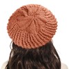 ZLYC Women's Cable Knitted Beret Hats Braided Baggy Wool Beret