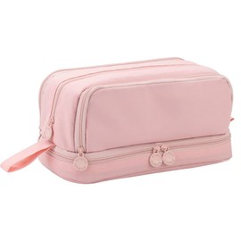 AZULDIMEN Estuche para lápices de gran capacidad con 4 compartimentos, estuche para lápices con múltiples ranuras, organizador de papelería para el trabajo de oficina escolar (Rosa)