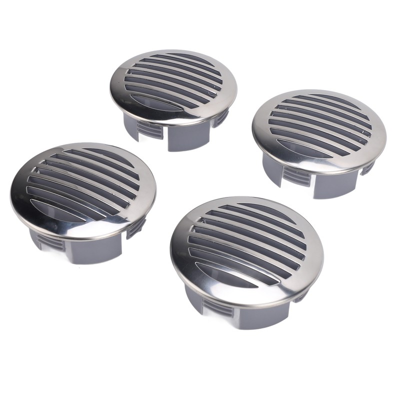 4pcs Stainless Steel Air Vents Louvered Grille Cover Vent Hood