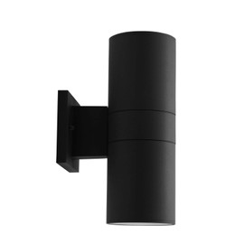 Outdoor LED Light Fixture Up Down Cylinder Wall Sconce, Black, 18 Watts (120W Equivalent), 1200 Lumens, Soft White 3000K, Waterproof, ETL Listed, 120V, (1 Pack)