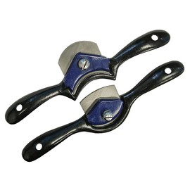 Faithfull FAISSTWIN Spokeshave Twin Pack Concave and Convex, Black|grey|blue