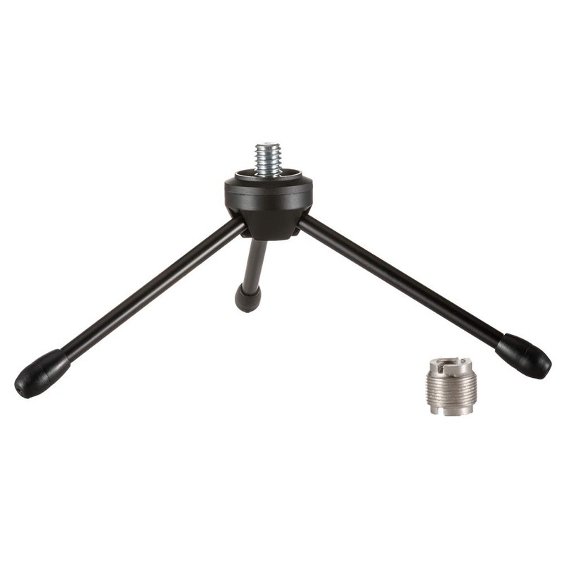 LYRCRO Desktop Desk Foldabe Tripod Microphone Stand with Non-slip Feet,Durable