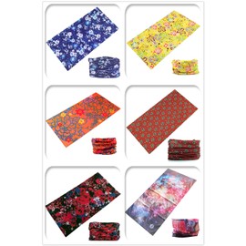 KINREE 6PCS Outdoor Magic Scarf, Elastic Headbands, Headscarves, Headwear, Mask (Sweety)