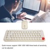 Wireless Keyboard Mouse Combo Mini Portable Retro Silent 2.4G Wireless