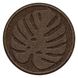 Everleaf MT5001741CM x 18in Leaf Recycled Rubber Stepping Stone, Brown