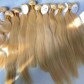 613 Blonde 2x6 4x4 5x5 13x4 13x6 Lace Closure Frontal 613 Human Hair Bundles Deep Wave Body Wave Straight 613 Blonde Curly Hairstyle: straight 613 blonde bundle, color: 613 blonde, Stretched Length: 10 inches