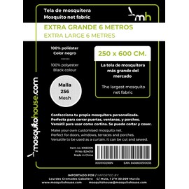 Mosquito Net Fabric 6 m x 2.50 m (Black)