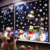 Christmas Window Clings，Christmas Snowflake Stickers，Snowman Window Decals，Window Stickers for Windows