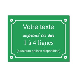 Mygoodprice Dekoschild Namensschild aus Aluminium, personalisierbar, für Innen- und Außenbereich, 30 x 20 cm, Hellgrün