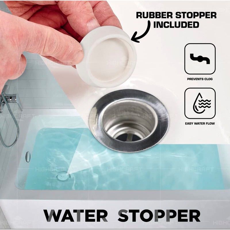 Highcraft 9783 Stainless Steel Bath Tub Drain Assembly with Rubber