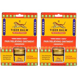 Tiger Balm Pain Relieving Red Extra Strength, 18g – Relief for Sore Muscles – Extra Strength Sports Rub – Tiger Balm Extra Strength – Tiger Balm Ointment (Pack of 2)