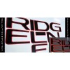 AUTOCARIMAGE RAISED TAILGATE LETTERS for RIDGELINE 2024 2025 RED REFLECTIVE