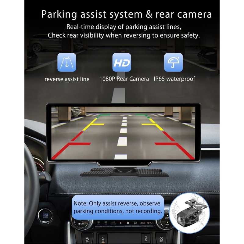 CHOVE Wireless Apple Carplay Screen for Car, 10.26" Apple Car