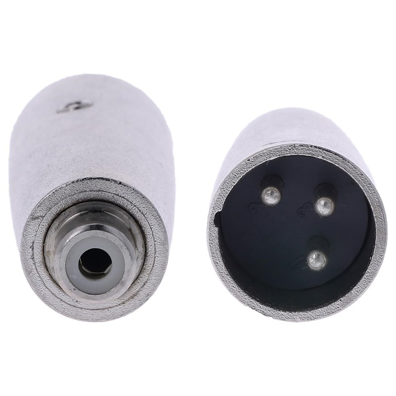 RCA Female to XLR Male Metal Stereo Microphone Adapter