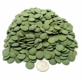 Aquatic Foods Inc. Sinking 12mm - 1/2" Spirulina Algae Wafers, Ideal for All Bottom Fish, Plecos, Shrimp, Snails, Crayfish, All Herbivorous and Omnivorous Tropical Fish...5-lb Jar